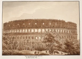 View of the Colosseum from the Baths of Titus, in the year 1788, 1833